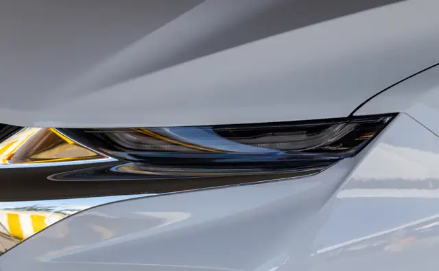 Polished car headlight